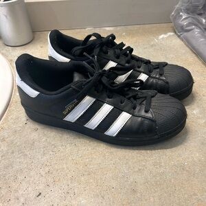 adidas Black and White Superstar Sneakers
